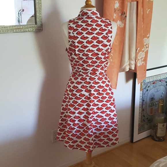 Anthropologie X Ann Howell Bullard Smooching Kiss Dress Size 12 - Picture 8 of 15